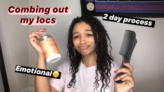 Combed Out My Thick Freeform Locs in 2 Days emotional [upl. by Constantina]