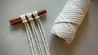 Macrame  Simple Macrame  Mini Half Moon Wall Hanging  Macrame Tutorial [upl. by Torrie]