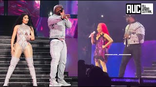 quotNo Diddyquot 50 Cent Cant Help Trolling Puffy After Nicki Minaj Brings Him Out At NY Concert [upl. by Lidah]