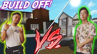 BLOXBURG BUILDOFF VS MY ROOMMATE NO ROTATE Roblox [upl. by Ayeka]