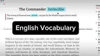 English Vocabulary from Dawn Newspaper 218 [upl. by Dafodil495]