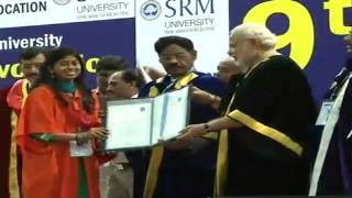 Shri Narendra Modi at the 9th Convocation Ceremony of SRM University in Chennai [upl. by Nahtaneoj]