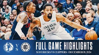 Dallas Mavericks Highlights vs Los Angeles Clippers  December 19 2024 [upl. by Sykes]