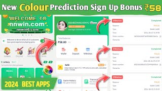 New Colour Prediction App Signup Bonus ₹58 🤑  Best Color Game  Today Colour Prediction [upl. by Kcired]