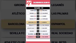 🇪🇸 CALENDARIO de LA LIGA ESPAÑOLA 2024 1  4 Noviembre  JORNADA 12  VALENCIA VS REAL MADRID APLZ [upl. by Johan]