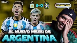 🔴 Mexicano impresionado con el diablito Echeverri el nuevo Messi  Argentina 30 Brasil sub 17 [upl. by Nae]