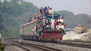 Overcrowded Brahmaputra Express Train with Bishwa Ijtema Passenger 2023  Bangladesh Railway [upl. by Alilad]