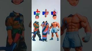 America 🇺🇸 Nepal 🇳🇵 India 🇮🇳 I Love Country  🇮🇳 Independence Day Drawing shorts art ashortaday [upl. by Anitroc]