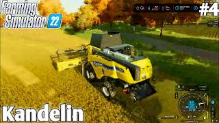 Buy New Big Class Tractor  2 Combine Wheat Harvest  Kandelin Farm  Ep4 FS22 [upl. by Hteboj521]