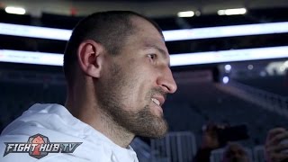 Sergey Kovalev s immediate reaction to controversial decision loss to Andre Ward [upl. by Aivilo]