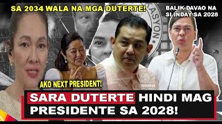 Sara Duterte Risa Hontiveros Martin Romualdez Liza Araneta BBM Sara hindi tatakbo sa 2028 [upl. by Gifferd]