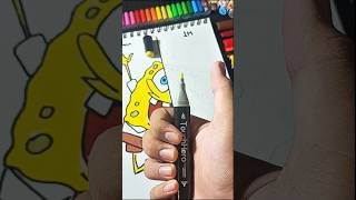 spongebob 15min Vs 1h drawing coloring part 2 shorts [upl. by Ssilb]