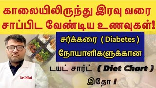 நீரிழிவு நோயாளிகளுக்கான பெஸ்ட் டயட் சார்ட் இதோ  Best Diet Chart for Diabetes  DrPillai  TAMIL [upl. by Rouvin]