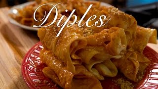 Diples δίπλες Greek honey dipped fried pastries [upl. by Peti]