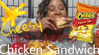 Hot Cheetos Chicken Sandwich amp Nuggets wCheesy Frys  Sermoiety Eats [upl. by Rehpotsyrk]