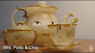 Chip amp Mrs Potts Beauty and The Beast Unboxing Princess Belle Deluxe TEA SET [upl. by Natek]