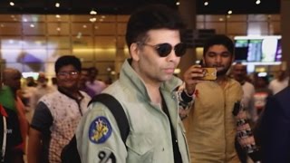 Karan Johar RETURNS From DREAM TEAM 2016 Spotted At Airport [upl. by Phaih]