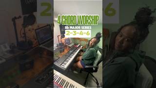 4 CHORD WORSHIP Bb Major Series • 2346 desaraedeemusic worshippianotutorial piano chords [upl. by Boothe]