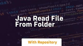 java read file from folder [upl. by Nitsyrk594]