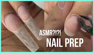 ASMR NAIL PREP  WATCH amp LISTEN TO ME PREP FOR MY ACRYLICS [upl. by Dane]