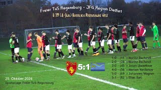 Freier TuS Regensburg – JFG Region Dietfurt 51  U 19 AJun Kreisliga Regensburg West [upl. by Marlette895]