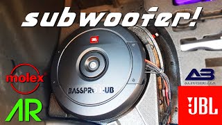 JBL BASSPRO HUB SUBWOOFER INSTALL  FOCUS RS [upl. by Lyndon]