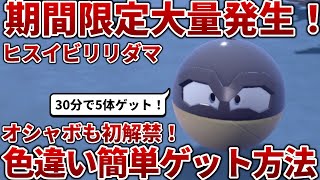 【ポケモンSV】色違いヒスイビリリダマが期間限定大量発生で簡単にゲットできる【色違い】 [upl. by Salzhauer]