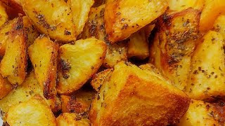 Crispy Roasted Potato Recipe By Europe and Food [upl. by Notirb287]