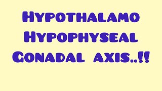 General scheme of Hypothalamo hypophysealgonadal axis  Souvik’s Biology [upl. by O'Malley]