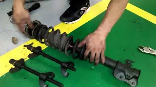 How To Replace Front Absorber amp Absorber Mounting MyVi [upl. by Aritak840]