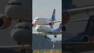 2 flight landing at same time shortsvideo viralvideo [upl. by Ellimaj427]