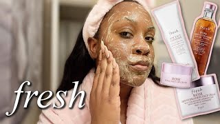 FRESH ROSE SKINCARE COLLECTION FIRST IMPRESSION  FRESH BEAUTY SKINCARE REVIEW FOR OILY COMBO SKIN [upl. by Etneciv]