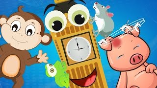 Hickory Dickory Dock Nursery Rhyme With Lyrics 🕑 🐁  Hickory Dickory Dock Children Song amp Rhyme [upl. by Milon]