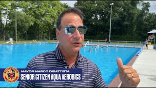 Pennsaukens Senior Citizen Aqua Aerobics with Mayor Marco DiBattista [upl. by Leinto]