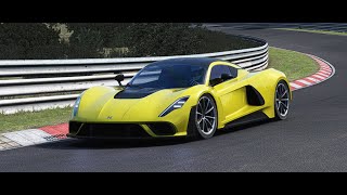 Hennessey Venom F5 2021 on Nürburgring Nordschleife  Assetto Corsa [upl. by Ezirtaeb]