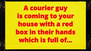 A courier guy 🚶‍♂️ is coming to your house 🏡 with a red box 📕 in their hands 🤲 which is full of🎁🤔 [upl. by Manwell]