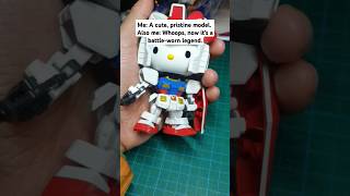 Weathering my SD Hello Kitty Gundam gunpla modelkit bandai [upl. by Maddox580]