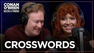 Natasha Lyonne amp Rian Johnson Do Crosswords Together  Conan OBrien Needs A Friend [upl. by Nairde]