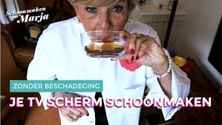 Je tv scherm schoonmaken zonder beschadigingen 💦 Schoonmaken met Marja Middeldorp [upl. by Radnaxela]