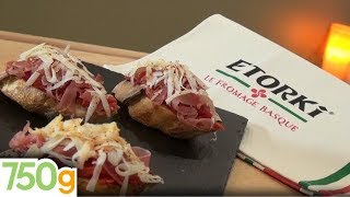 Recette de Crostini piquillos jambon de Bayonne et Etorki  750g [upl. by Donnie]