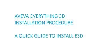 E3D installation Procedure  Hindi Audio [upl. by Herates557]