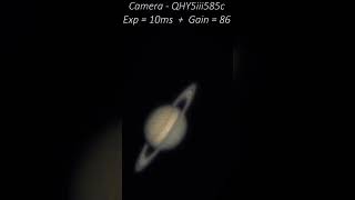 Saturn with the QHY5iii585c telescope astronomer astrophotography [upl. by Molly]