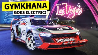 Ken Block’s ELECTRIKHANA High Stakes Playground Las Vegas in the Audi S1 HOONITRON [upl. by Eiramllij492]