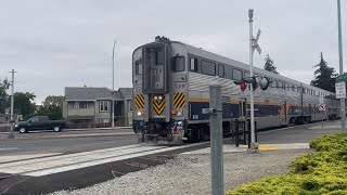 Incoming Amtrak Capital Corridor 724 passing by Hesperian Blvd [upl. by Reeve]