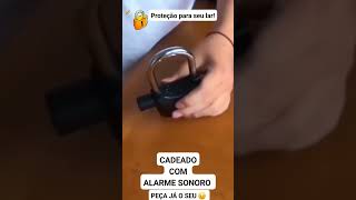 Cadeado com alarme sonoro httpssshopeecombr3Aq4jWXqOB afiliadashopee segurança proteção [upl. by Nylidam313]