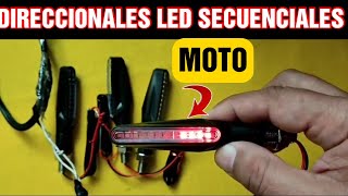 Direccionales LED Secuenciales Para Moto [upl. by Hsihsa]