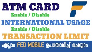 Federal Bank Debit Card International Transaction Activation  Fedmobile Debit Card  ShiRaz Media [upl. by Schellens]