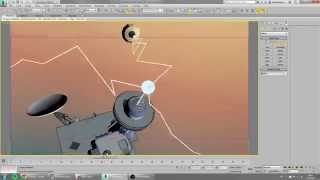 Easy lightning effect with lines  3ds max tutorial [upl. by Ayam]