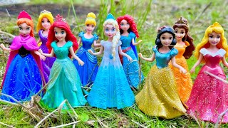 Looking For Disney Princess Mix Rainbow Dress 9 MYSTERY SURPRISES Dolls Satisfying Video ASMR [upl. by Lahsram732]