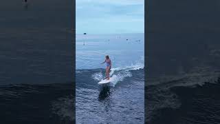 Gliding on dreamy longboard low tide wave shorts surfing surfingwaves [upl. by Notnyw151]